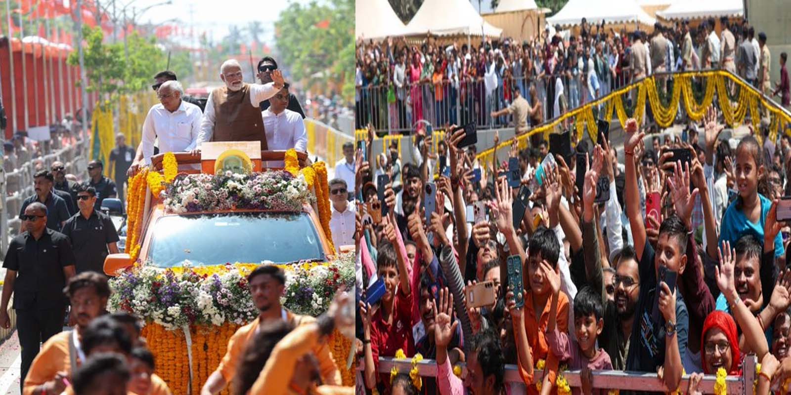 नरेन्द्र मोदी ने आज सोमनाथ मंदिर का दौरा किया