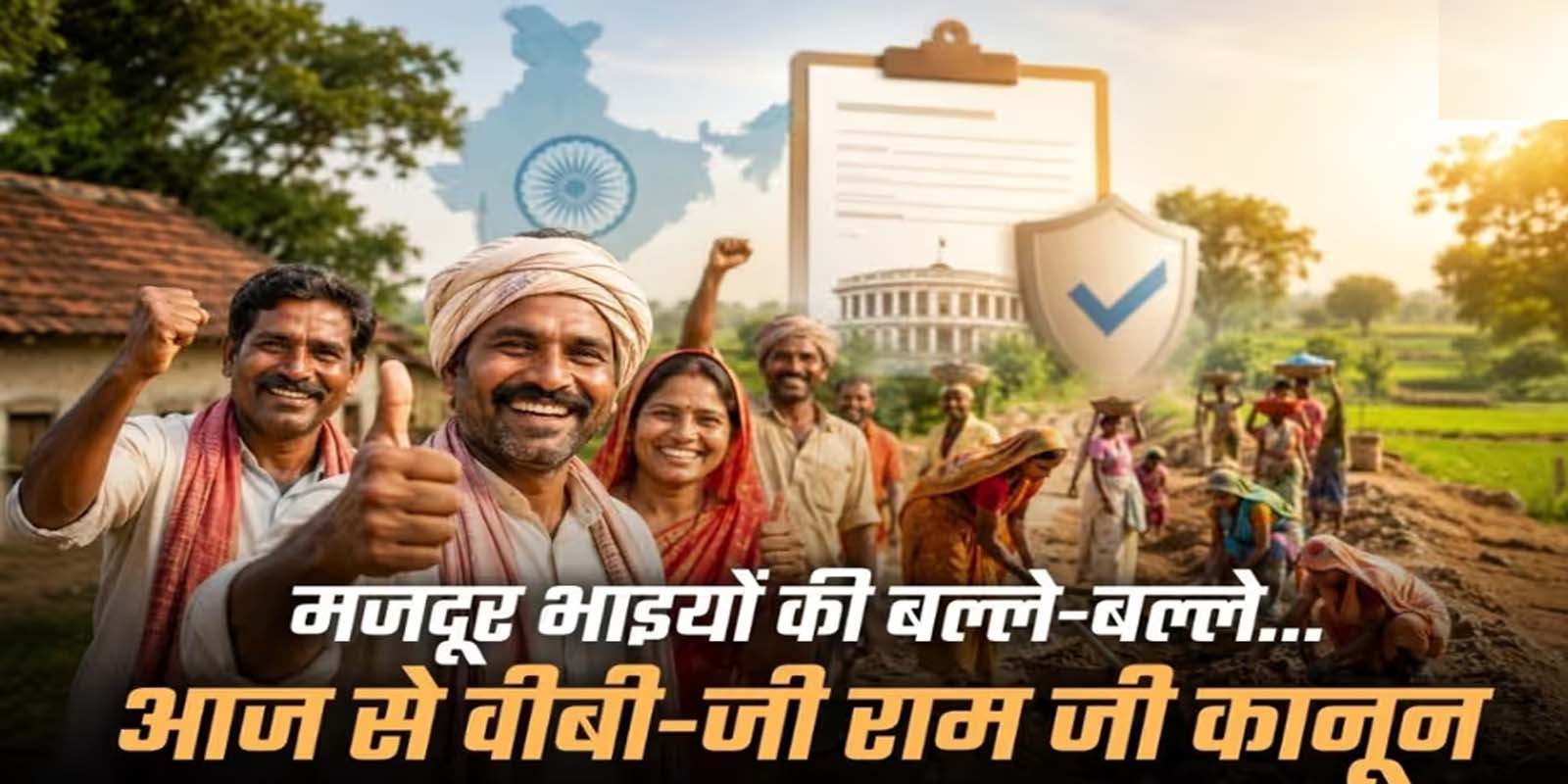 1 जुलाई से वीबी-जी राम जी कानून लागू, अब 125 दिन मिलेगा रोजगार