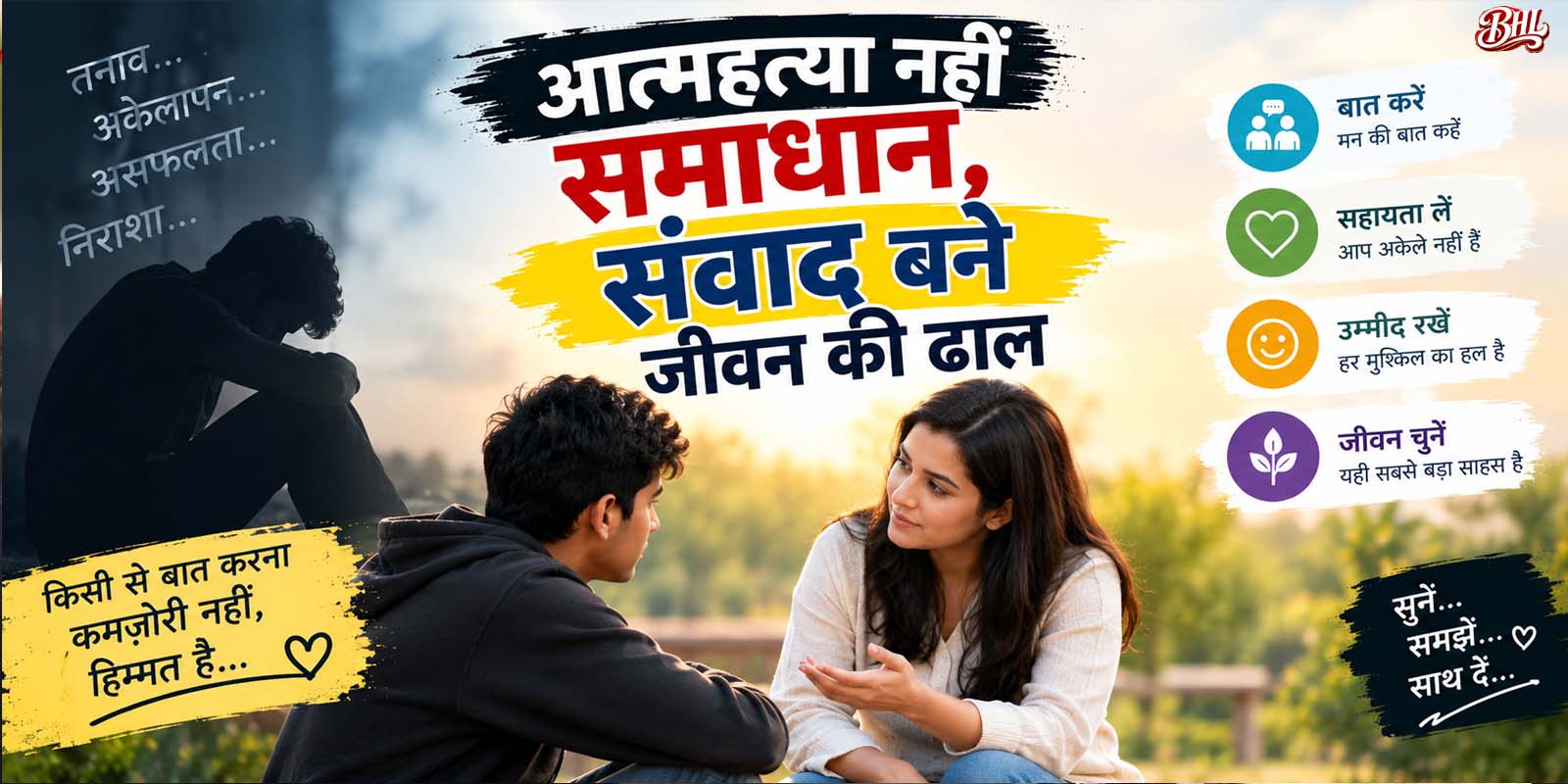 आत्महत्या नहीं समाधान, संवाद बने जीवन की ढाल