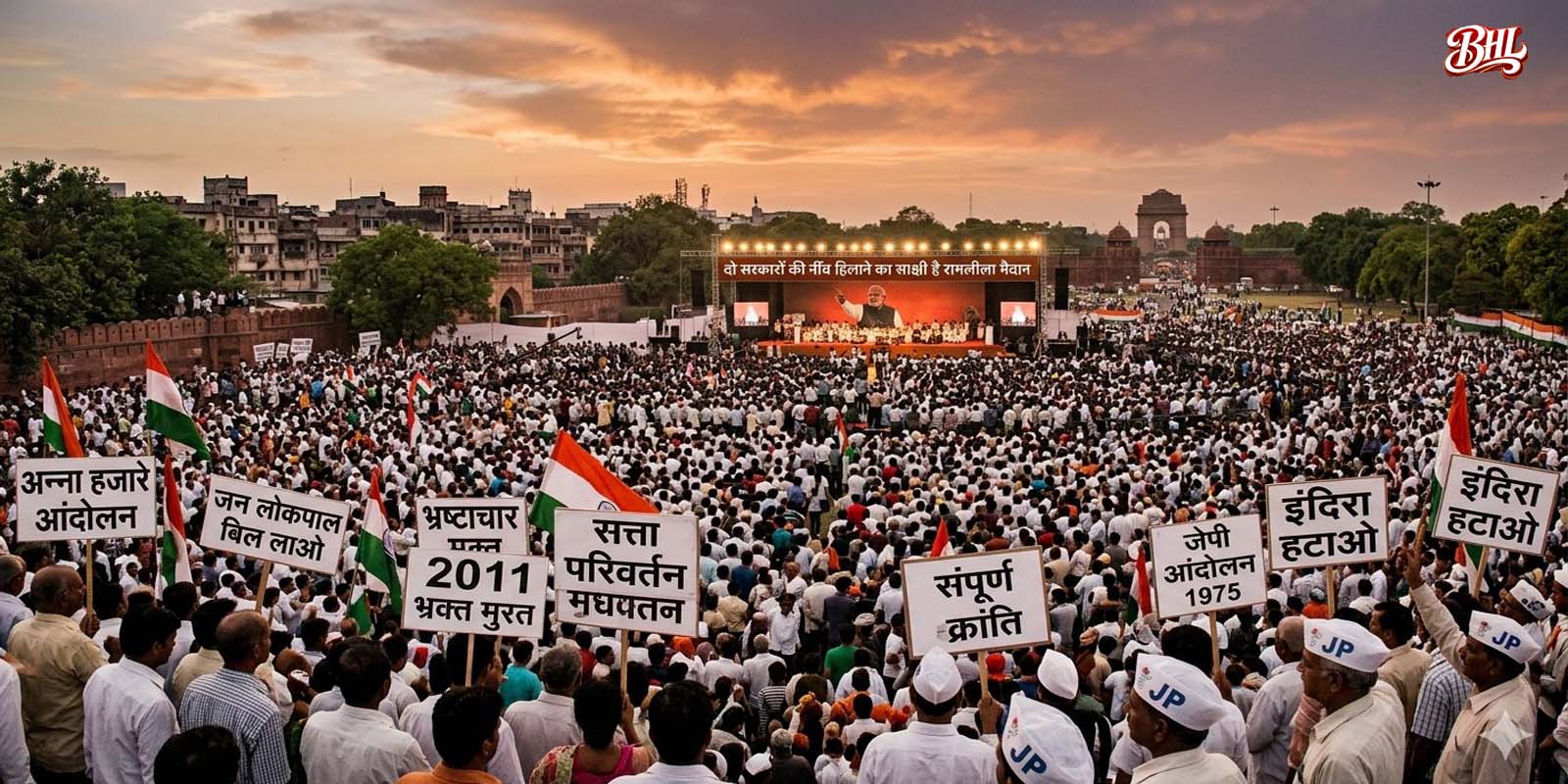 दो सरकारों की नींव हिलाने का साक्षी है रामलीला मैदान
